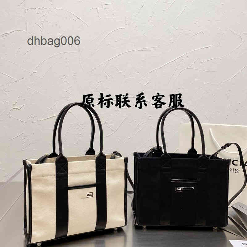 

and Bags Black 2022 Designer White Letter Canvas Balencaigas Hbag Large Capacity Single Shoulder Tote Bag Men Women
