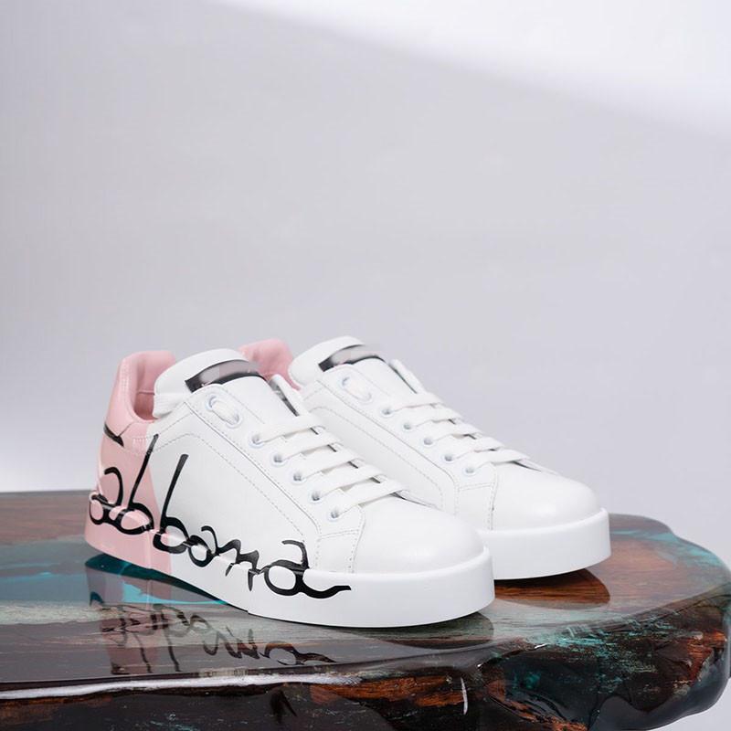 

Fashion Best Top Quality real leather Handmade Multicolor Gradient Technical sneakers men women famous shoes Traine''dolc''gabbanas'' bnS