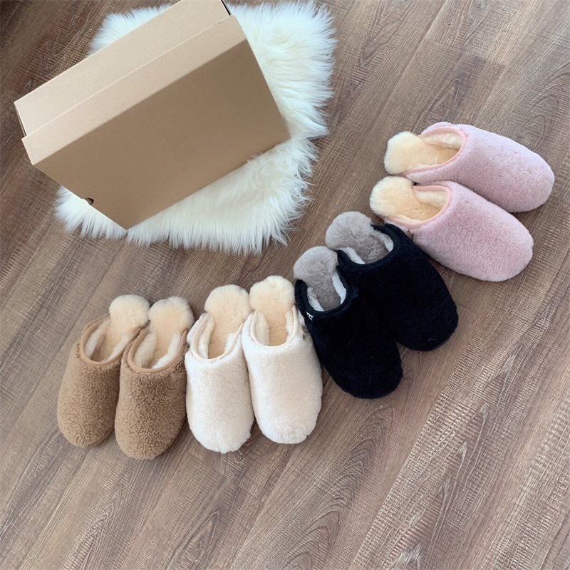 

2022 Fashion Fluffette cotton slippers men women snow boots fuzz slide casual warm indoor outdoor large size women's shoes EU35-45 Customizable color, Color can be customized