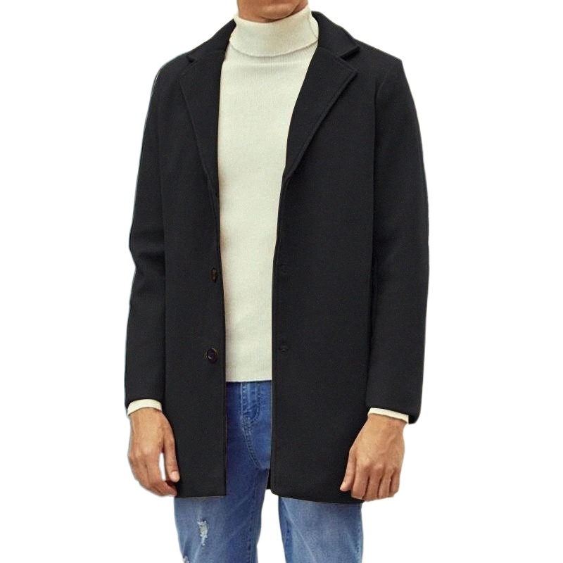 men's Jackets 2021 Autumn Winter Men Suit Collar Jacket Coat Solid Color Tops Slim Type Fashion Large Size Male Windbreaker Outcoat n8n2#