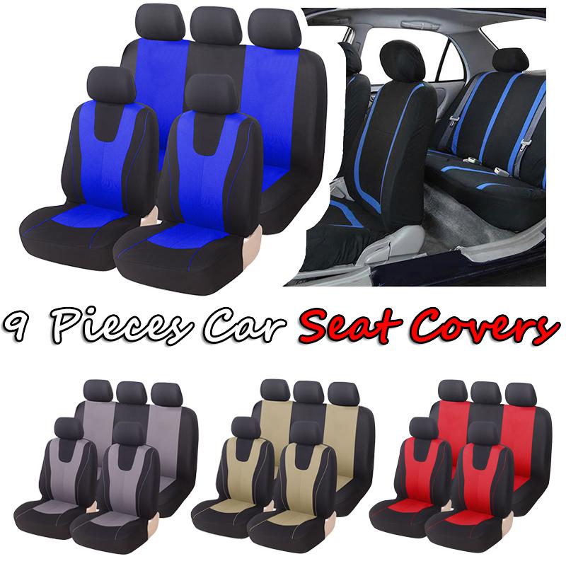 

Car Seat Covers Universal Blue Cover Polyester Fabric Protect CoversCar