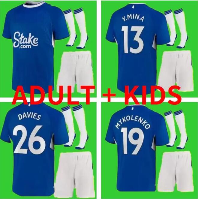 

Adult kids kit 22 23 Everton soccer Jersey James CALVERT LEWIN 2022 2023 ALLAN DOUCOURE RICHARLISON SIGURDSSON ANDRE GOMES football shirt, 2223