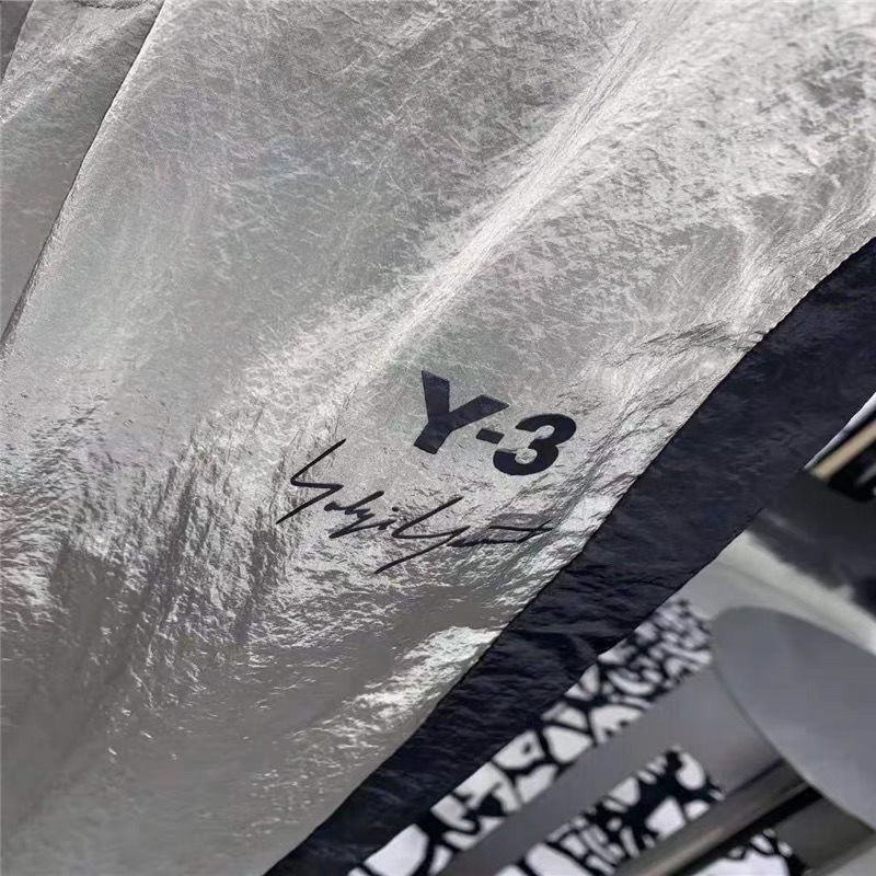 

Woven Ultra Thin Sweatpants y3 Letter Signature Printed Polyester Casual Loose Trouser for Men and Women, Silver