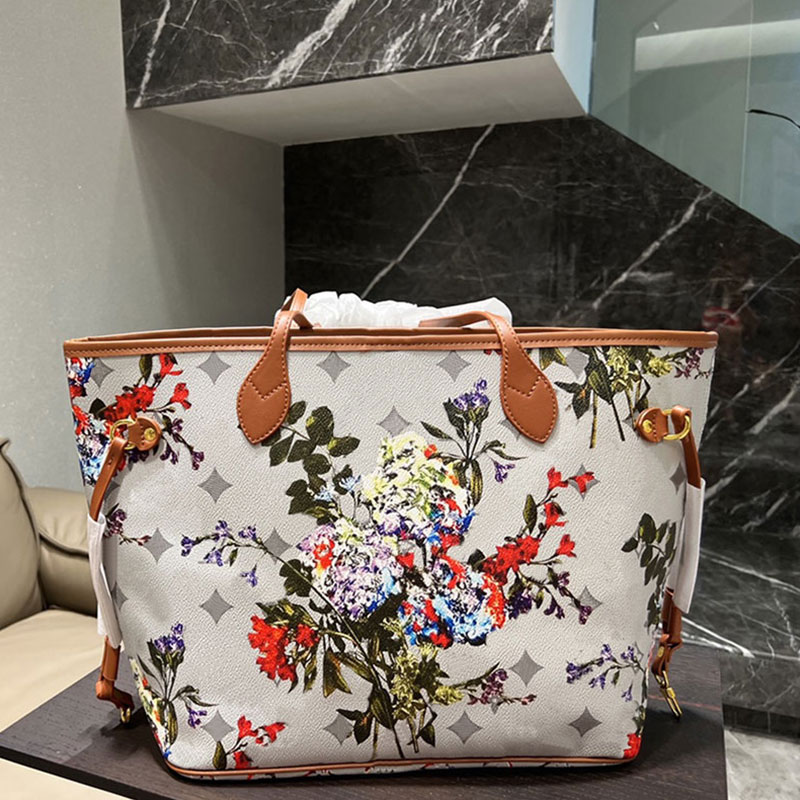 

Women Tote Bag Shopping Handbag Shoulder Bags Fashion Letter Flowers Printing Large Capacity Crossbody Purse High Quality Ladies Travel Vacation Clutch Wallets, 32x28cm