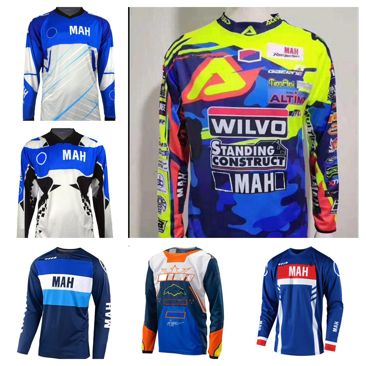 

2022 summer long-sleeved motorcycle downhill suit new breathable top with the same customization