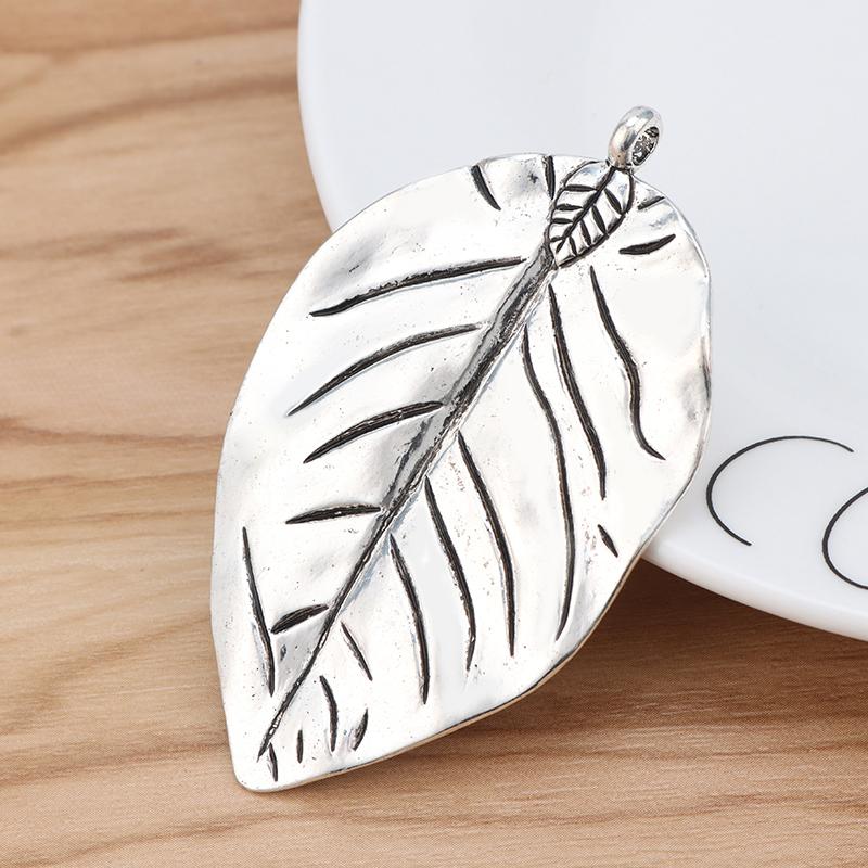 

Pendant Necklaces Pieces Tibetan Silver Large Tree Leaf Charms Pendants For Necklace Jewelry Making Findings Accessories 72x44mmPendant