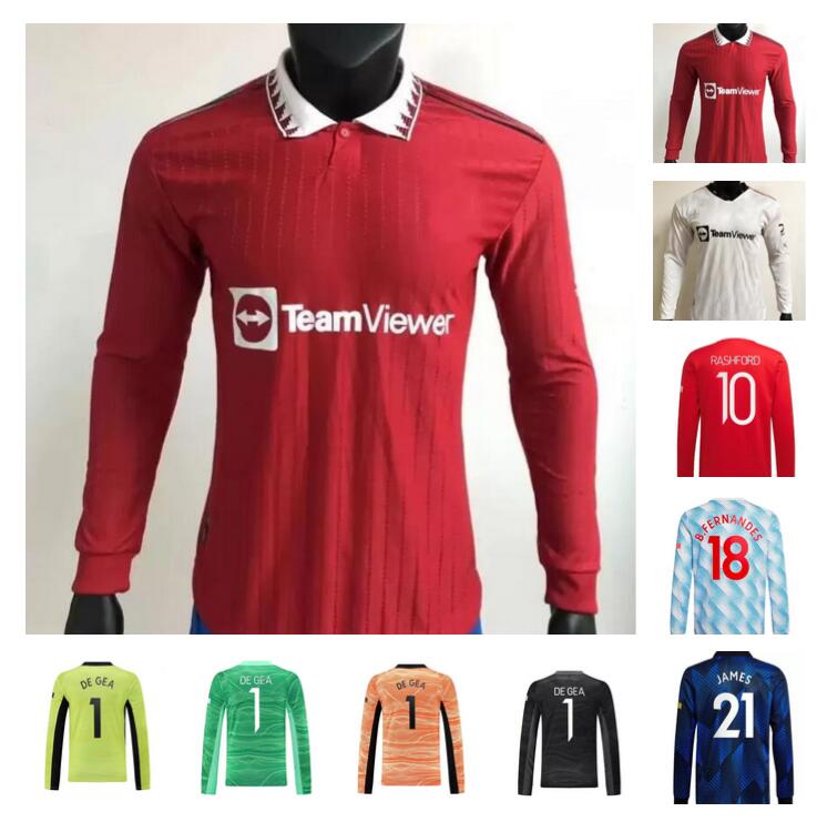 

Long sleeve MAN UTD SHAW R.VARANE soccer jerseys 2021 2022 2023 SANCHO POGBA CAVANI VAN DE BEEK B. FERNANDES RASHFORD LINGARD football shirt 22 23 adult man