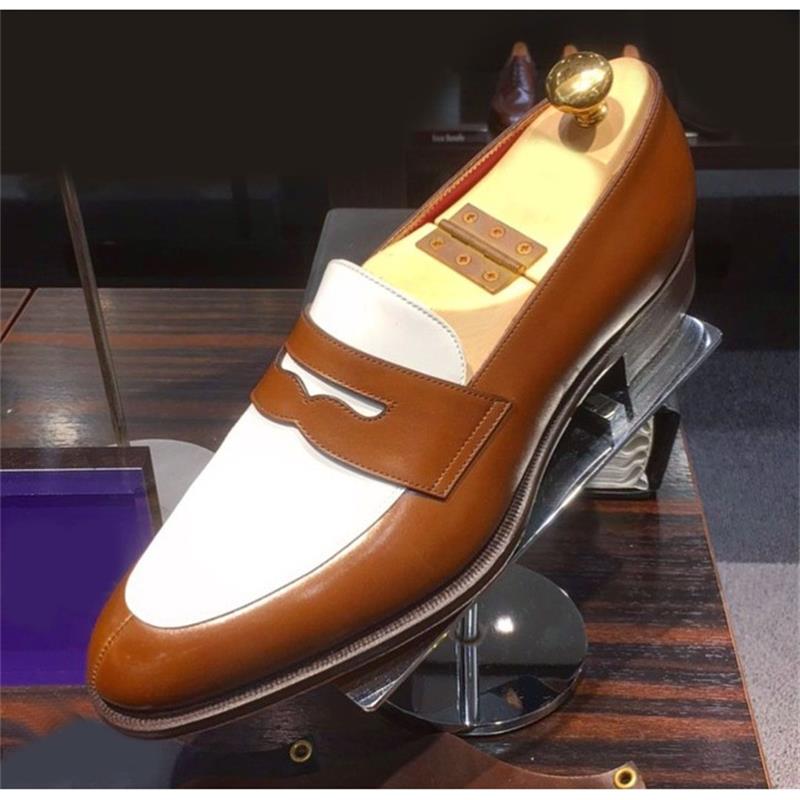 

Loafers Men Shoes PU Colorblock Fashion Business Casual Wedding Party Outdoor Daily Classic Mask Comfortable Dress Shoes CP084, Clear
