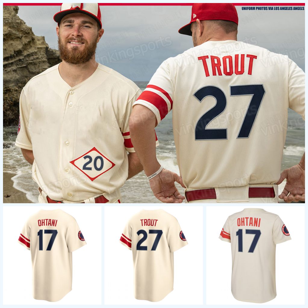 

2022 City Connect Shohei Ohtani Jersey Mike Trout Jared Walsh Anthony Rendon Juan Lagares Taylor Ward Kurt Suzuki Max Stassi, Red womens