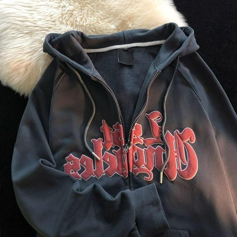 

Women's Hoodies & Sweatshirts Oversized Letter Print Women Casual Loose Couple Vintage American Hip Hop Street Sweatshirt 2022Women's