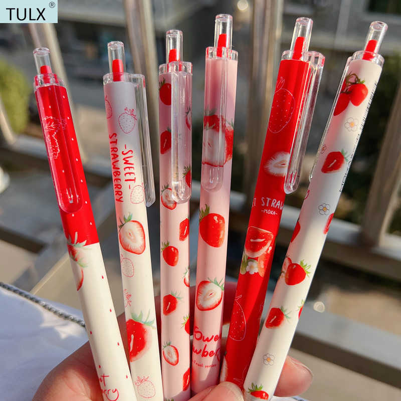 

Pen TULX Cute Gel Pens Japanese Supplies School Supplies Stationery Stationary, Red