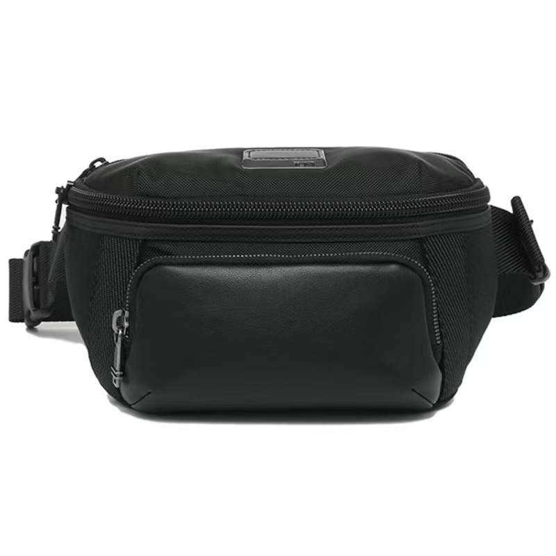 

All-new TUMI ballistic nylon Waist Bags stylish leisure travel outdoor sports pouch, Black