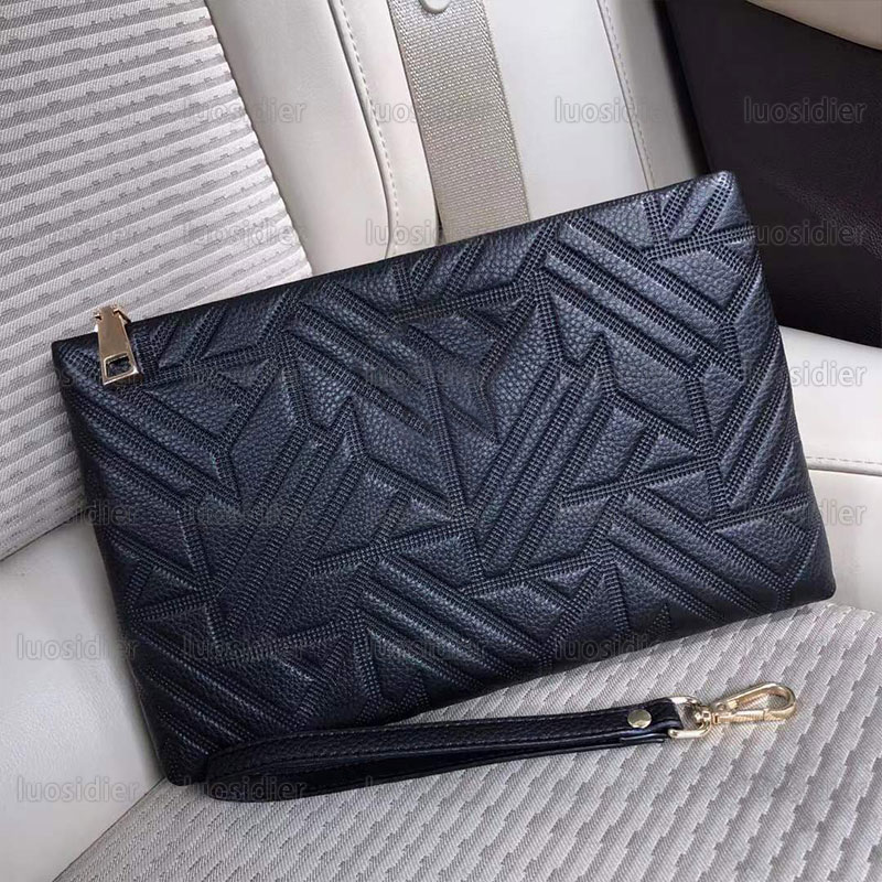 

toiletry cosmetic envelope bag briefcase clutch bag leather embossed casual la medusa pouch wallet purse, Customize