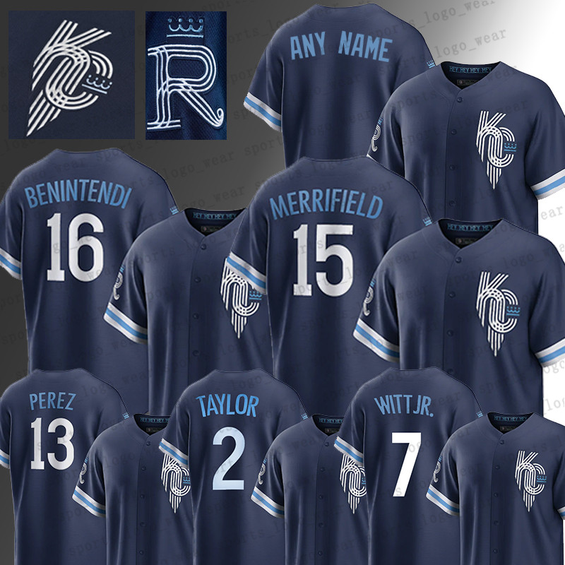 

15 Whit Merrifield Kansas City Andrew Benintendi Royals Baseball Jerseys Salvador Perez Nicky Lopez Adalberto Mondesi 2022 City Connect Hunter Dozier, Men(huang jia)