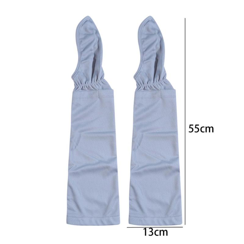 

Elbow & Knee Pads Pair Women Cooling Arm Sleeves Built-in Adjustable Cord Upf50 Summer Sunscreen Anti-uv Ice Silk SleevesElbow, White