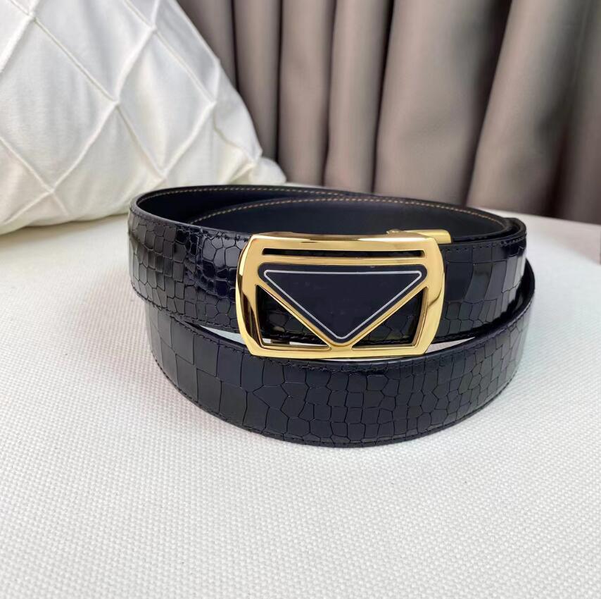 

Designer Mens Women Belt Fashion Genuine Leather Belts With Letters Inverted Triangle Men Belts Smooth Buckle Waistband with Box High Qualit, As pics