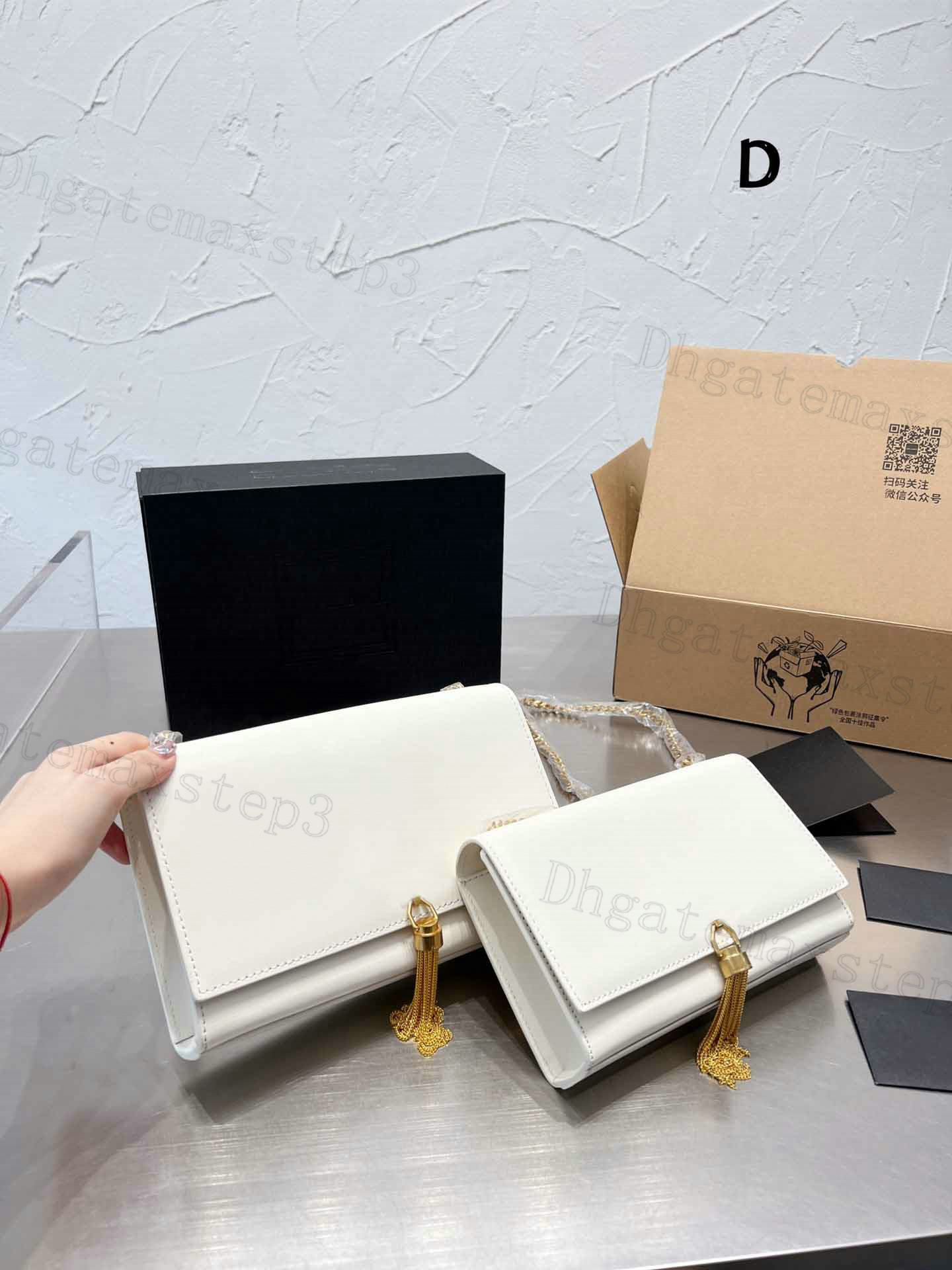 

Kate Tassels Flap Bag Messenger Crossbody Shoulder Underarm Chain Bags Handbag Metal Letter Small Messenger Casual Lady Paris Shopping Handbags, Customize