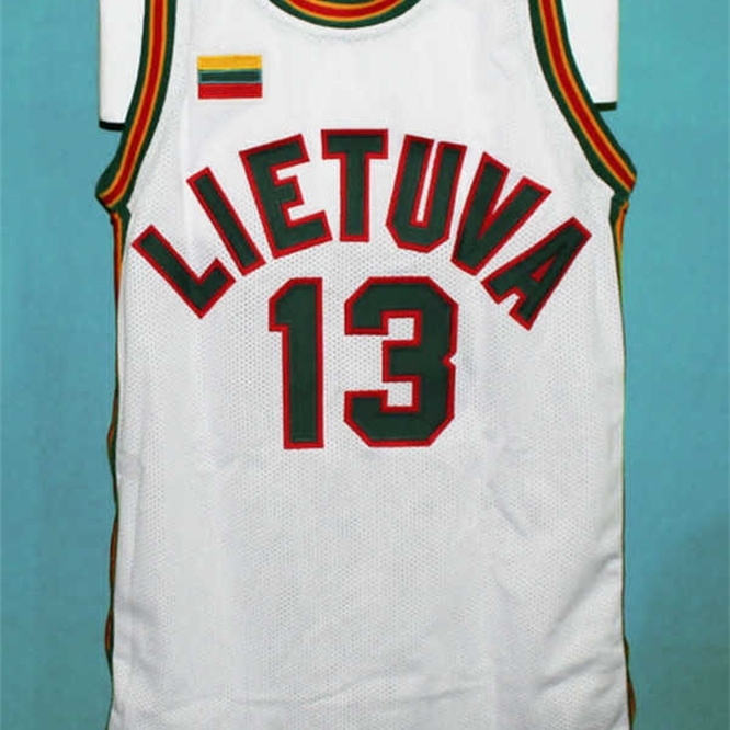 

Xflsp 13 Sarunas Marciluionis Lietuva Lithuania Basketball Jersey Queensway Custom Throwback Sports Customize any name and number, White