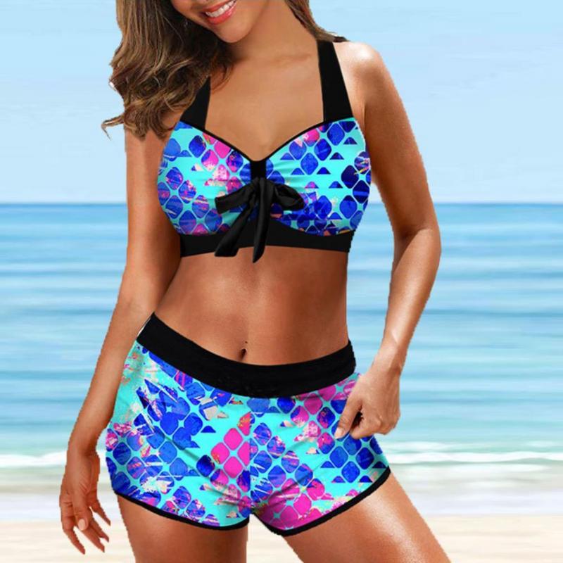 

Women' Swimwear Beautiful Girls Women Fashionable Split Swimming Suit Lightweight High WaistWomen, Blue