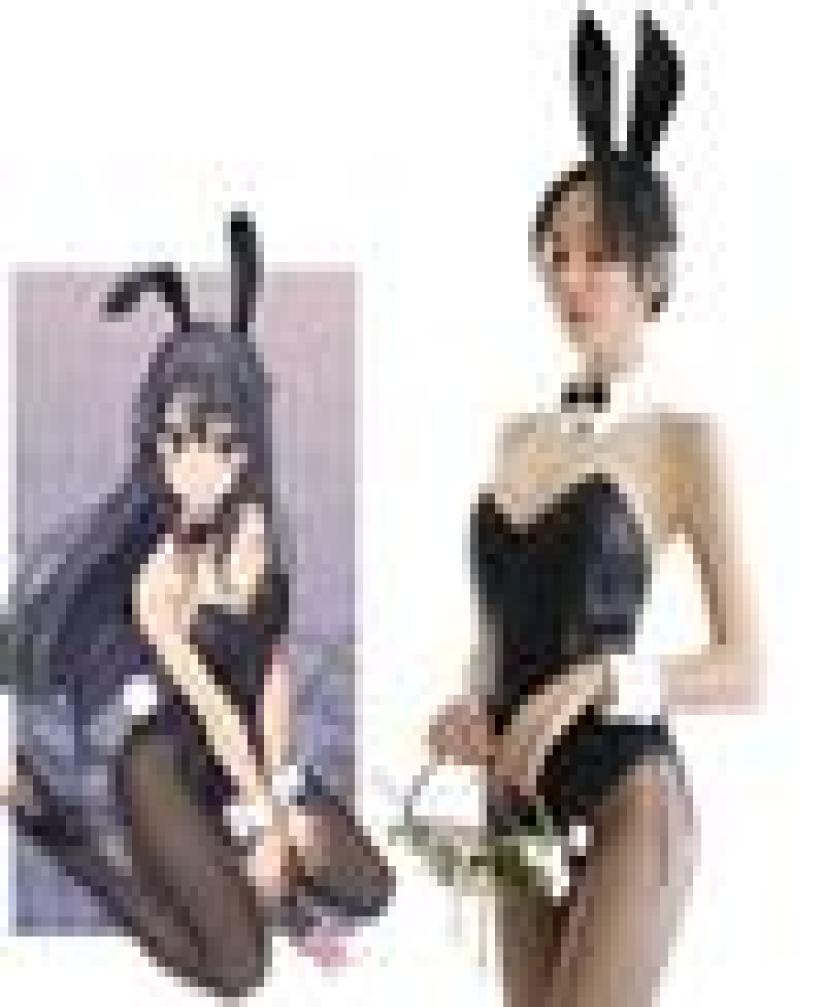 

Seishun Buta Yarou wa Bunny Girl Senpai no Yume wo Minai Cosplay Halloween Costume for Girls Sexy Cute Bunny Faux Leather Rabbit X, No stockings