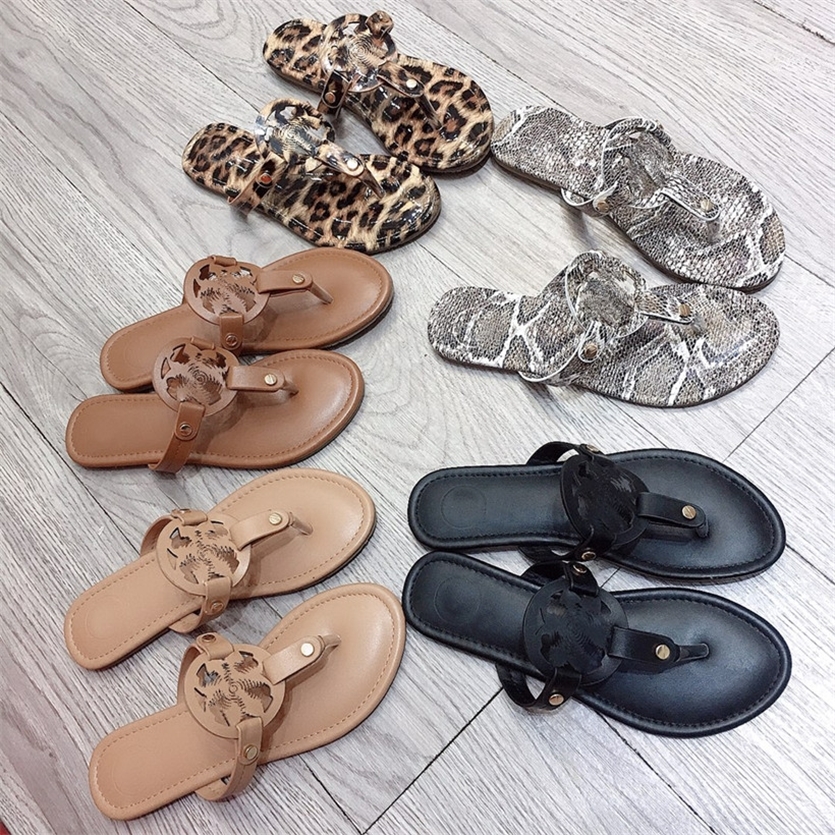 

TB leather Women slipper sandals woman lady Beach Cork Slippers Casual Double Buckle Clogs Slides black leopard brown printed Slip on Flip Flop Shoes size 35-42, Do not choose;other color;contact me