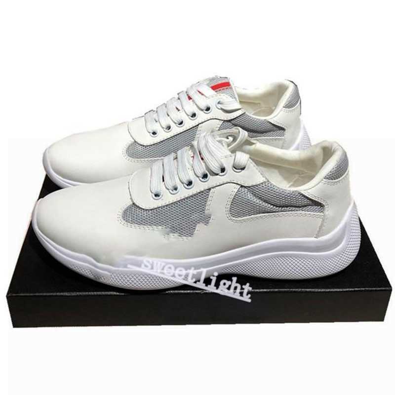 

2021 men's fashion sneakers America's Cup progettista casual shoes patent leather and nylon lusso