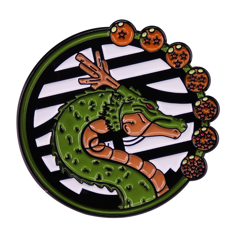 

Cute Dragon Enamel Pins Collect Anime Movies Metal Cartoon Brooch Backpack Collar Lapel Badges Fashion Jewelry Gifts, As picture