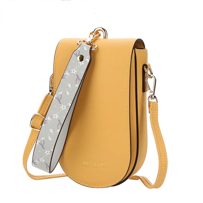 Luxury PU Leather Women Wallet Crossbody Mobile Phone Bags Candy Color Shoulder Bag Lady Clutch