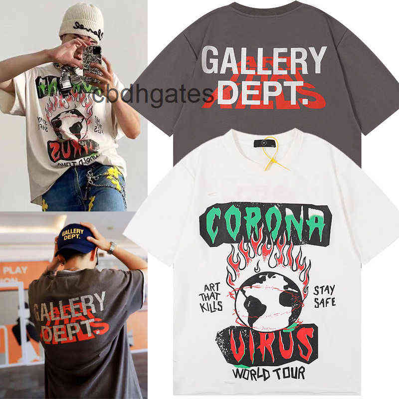 

Galleryes dept Designer Hip t shirt shirts Hop 2022 High Sree Hole Burr Ho Gold Leered Shor Sleeve, White