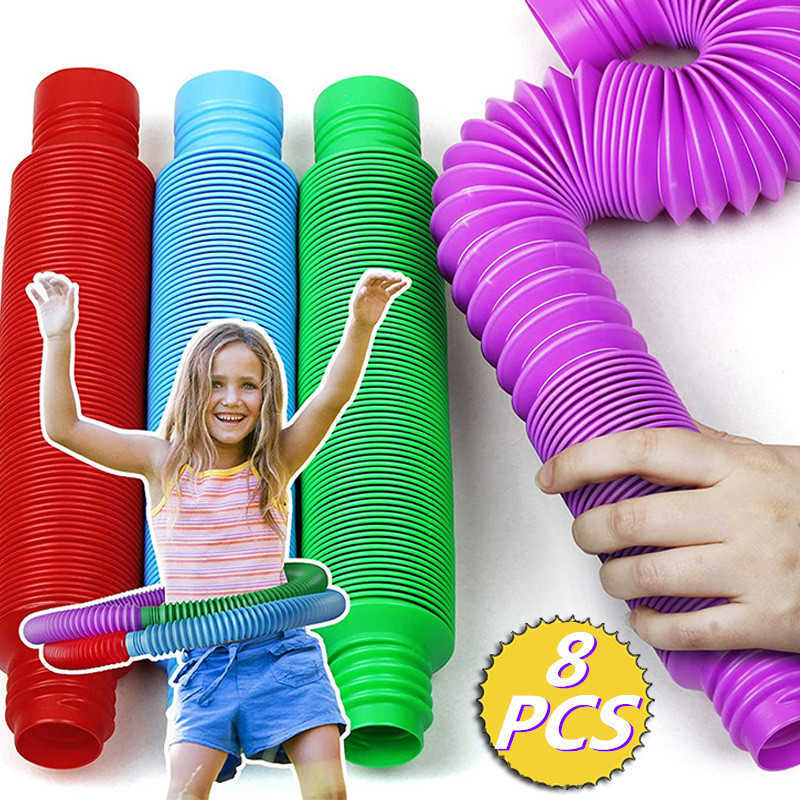 

100 Pcs Kids Relieve Relief Educational Antistress Fidget Squeeze Mini Pop Tubes Wholesale Sensory anti stress Toys Gifts