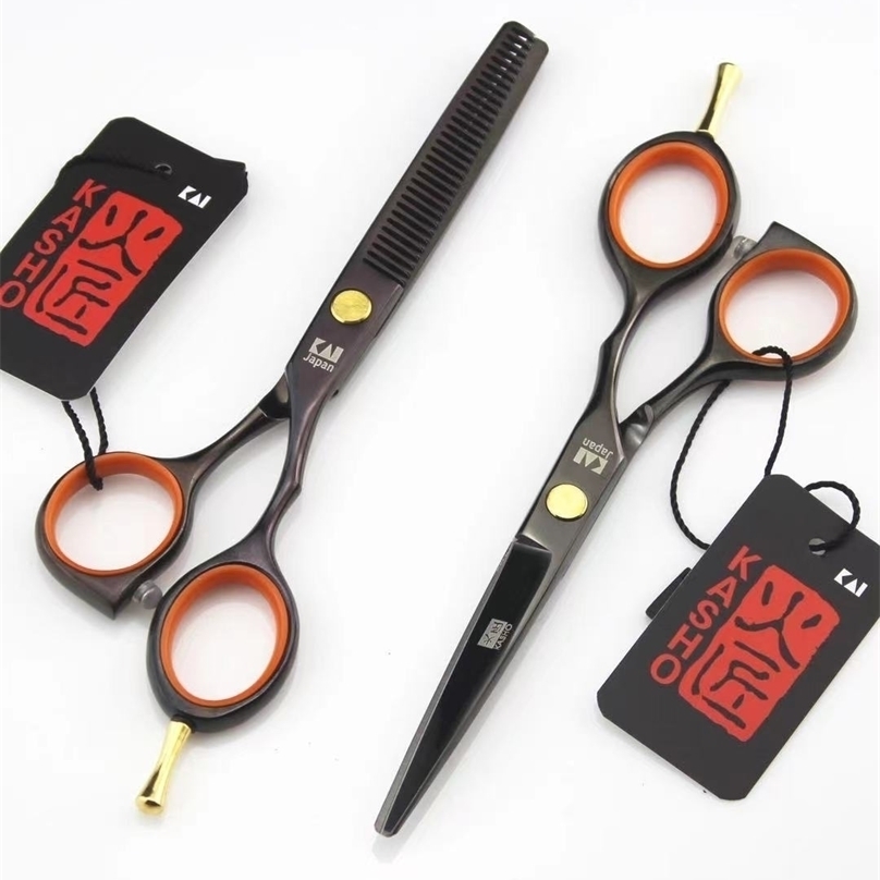 

Kasho Professional 5.5 inch Salon Hair Scissors Barber Hairdressing ShearsCutting Thinning Styling Tool 220317