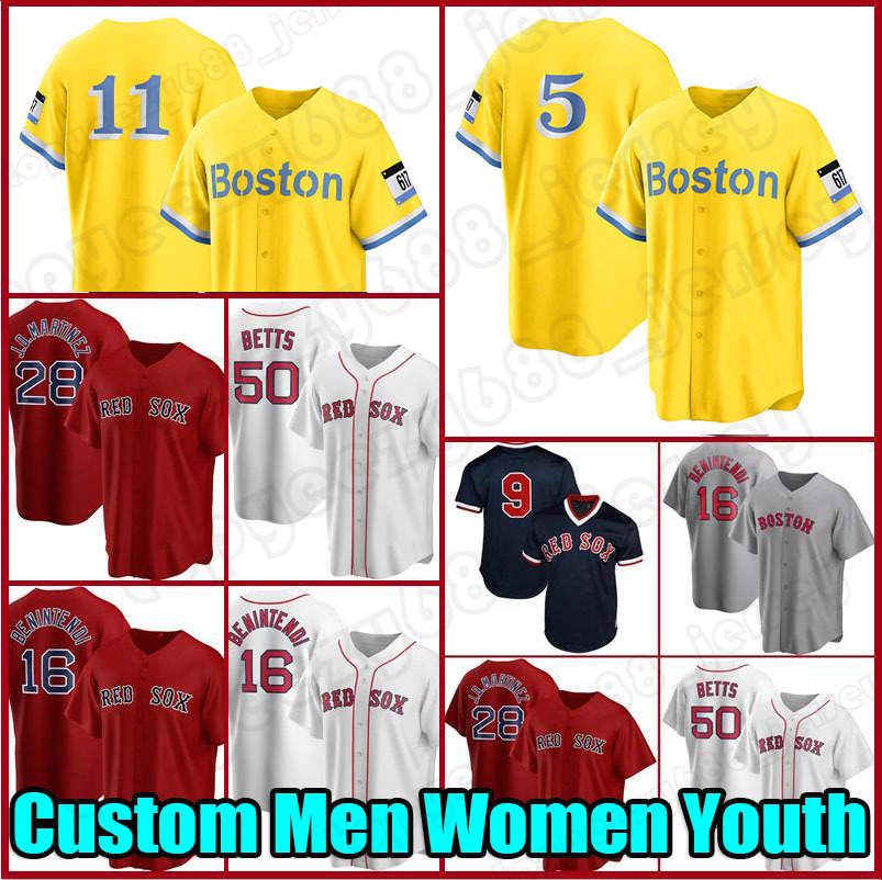 

41 Chris Sale Custom Red Jersey Xander Bogaerts 28 JD Martinez 16 Andrew Benintendi Baseball Sox 9 Ted Williams 26 Wade Boggs Boston 34 David Ortiz Rafael Devers Mens, Custom new cool base(hongwa)