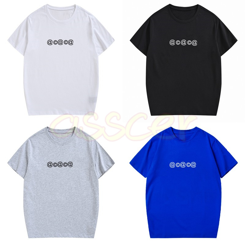 

New Fashion Letter Printing T Shirts Mens Short Sleeve Summer Tees Couples Casual Loose Sport Wear Clothes Asian Size S-2XL, Dark blue