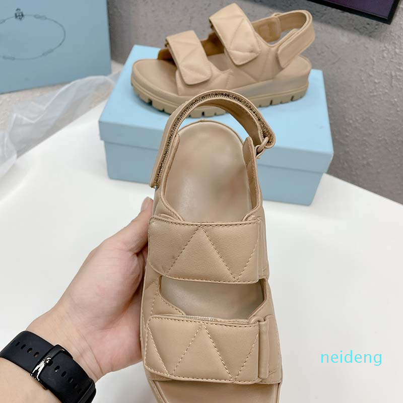 

Top Quality Beach Sandals For Woman Classic Platform Mules Retro Cowhide Heels Slippers Designer Flip Flops Espadrilles Loafers Luxury 666, Box