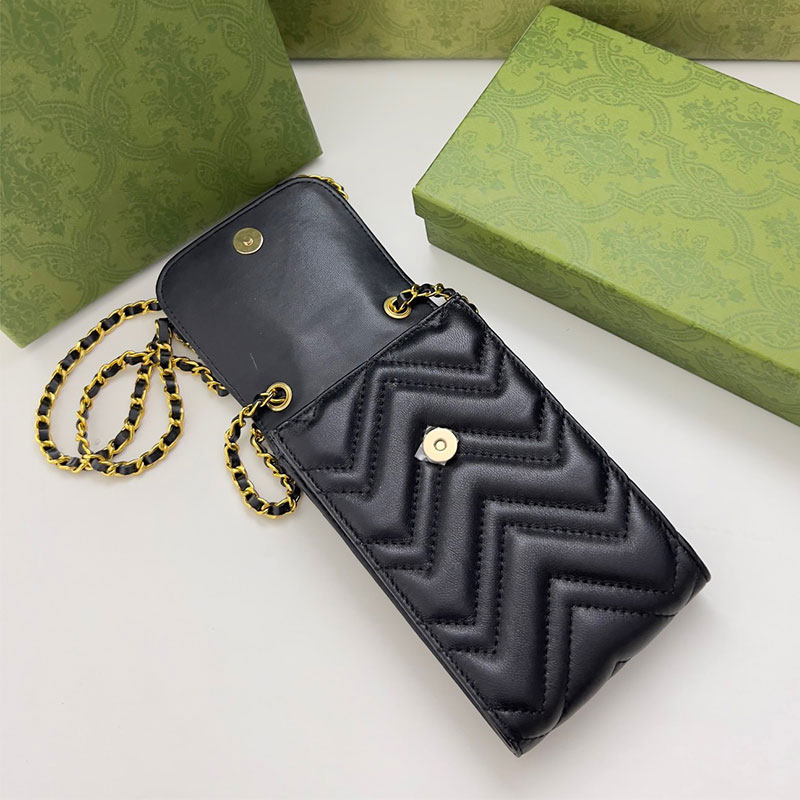 

Soft lambskin wallet retro womens mobile phone bag Designer Quilted Chain Bag ladies coin purse mini cosmetic bags