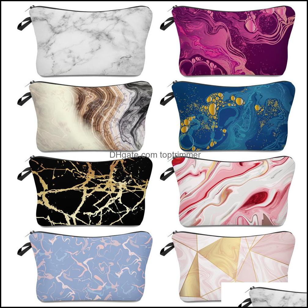 

Other Health Beauty Items Cosmetics Bags Marbling Makeup Bag Toilette Mandala Turquoise New Neceser Organizer Maleta Dhxsl