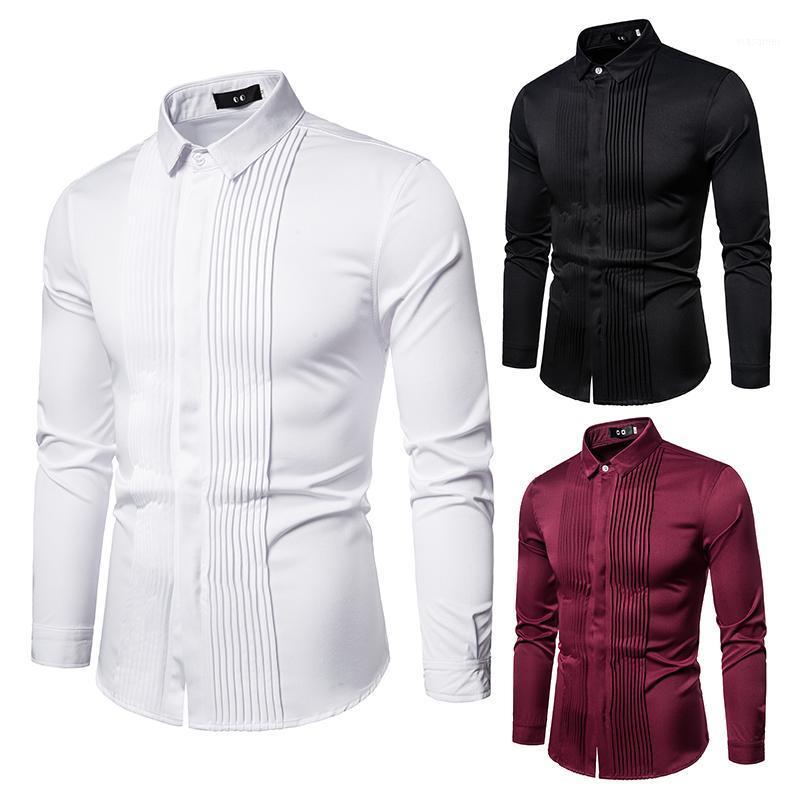 

Fashion Men Shirt Korean Men's Shirts Long Sleeve Striped Workwear Satin Wear Trend Casual Large Size S-5xl, Black