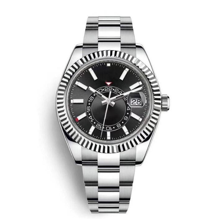 

Male Watch Automatic Mechanical Stainless Steel Calendar 42mm Sky-Dweller Adjustable Business Master Wristwatch Top Quality, Water proof18m