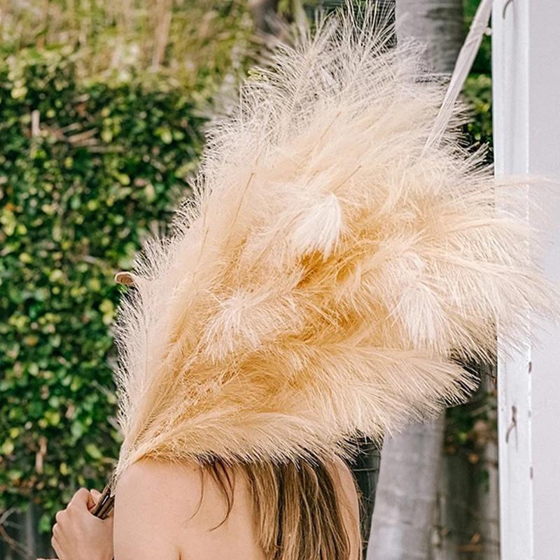 

Decorative Flowers & Wreaths 80cm Artificial Pampas Grass Long Branch Silk Fake Plant For Table Arch Wall Christmas Home Room Wedding DIY De, Pink