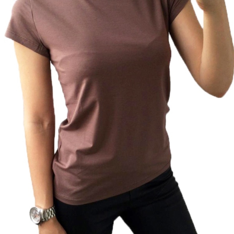 

High Quality 11 Color S-3XL Plain T Shirt Women Cotton Elastic Basic T-shirts Female Casual Tops Short Sleeve T-shirt 002 220321, 002 wine red