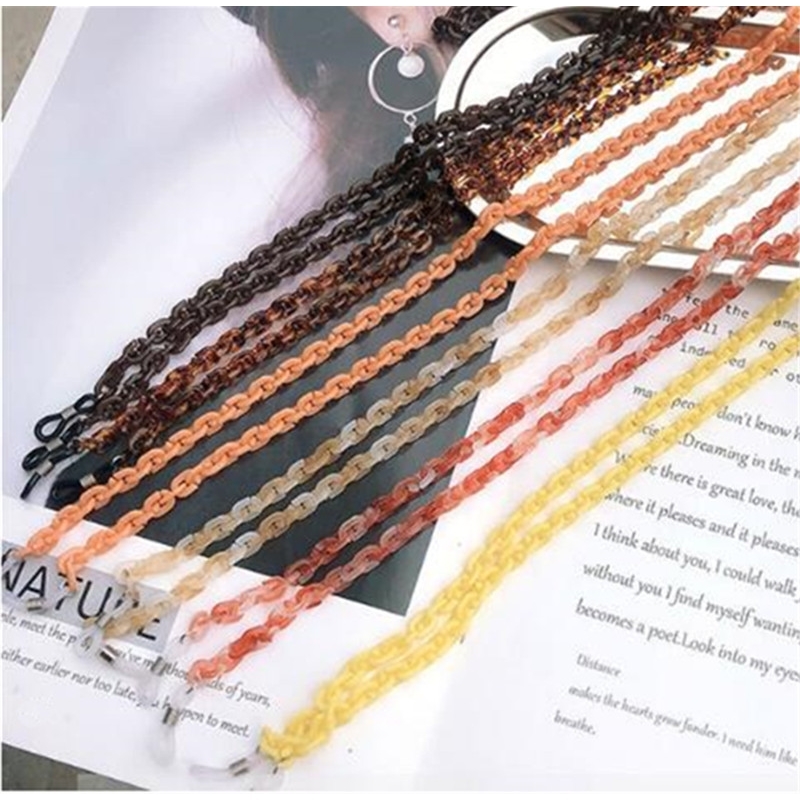 Euro-Am sale Superlight Resin Glasses strap Chain Fashion Women Leopard Sunglasses Eyeglasses Cord Holder Neck Rope W220422