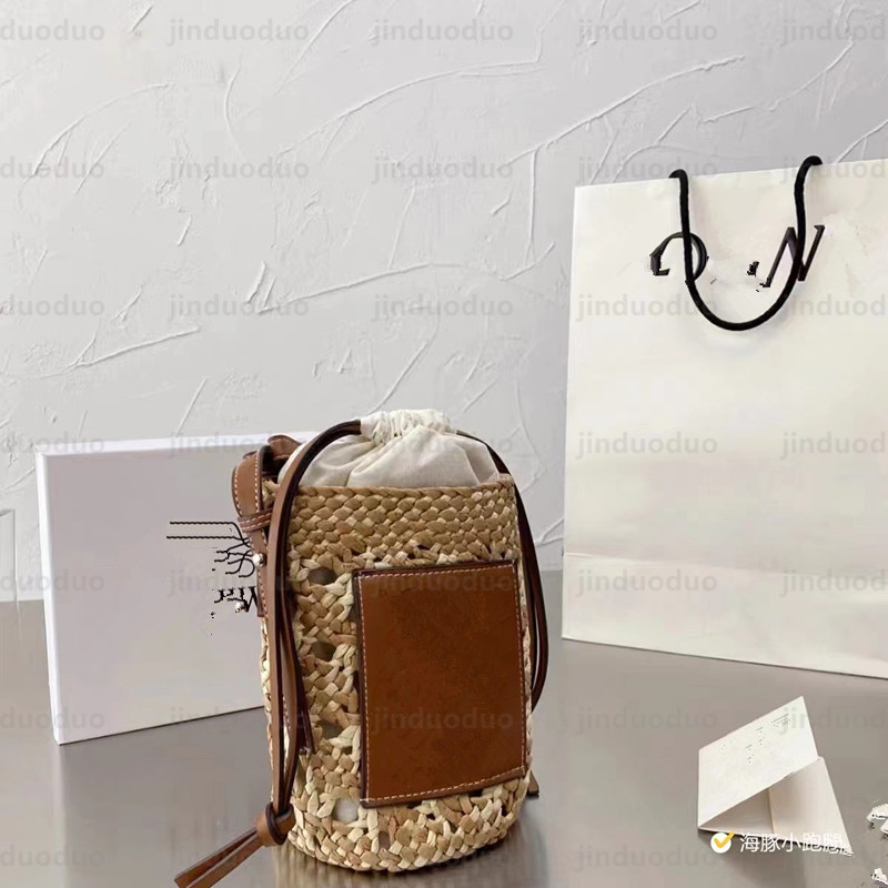 

lowes Genuine leather Beach Bags Shoulder Bag summer Women's Nylon men tote Straw cross body Bags Luxury Designer bucket women fashion High quality6