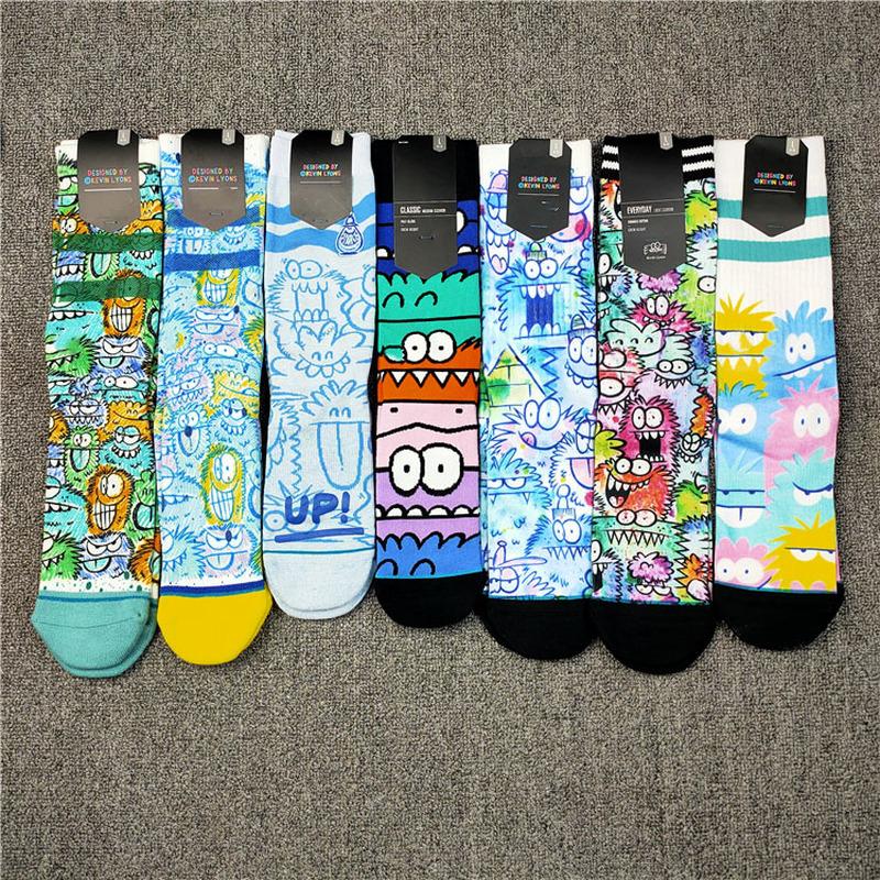 

Men's Socks Print Skateboard Men Hip Hop Stocking For Women Novelty Funny Potato Sports BasketballMen's, 283