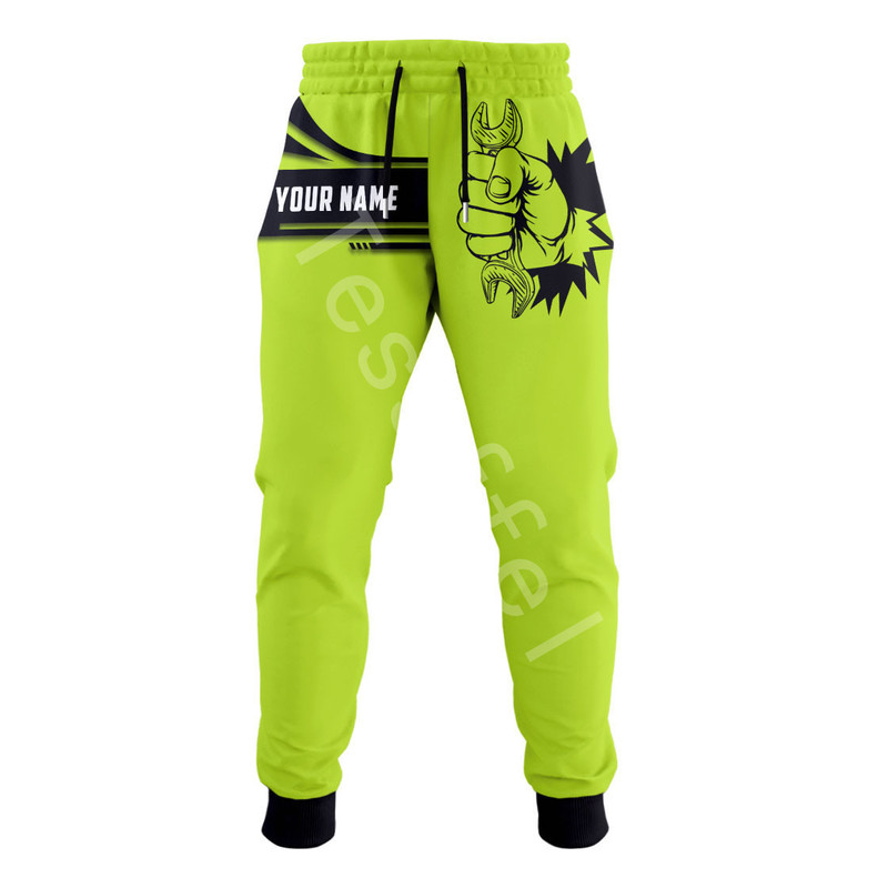 

Tessffel Mechanic Worker Customized Name 3D Print Casual Men Trousers Fashion Streetwear Autumn Loose Sports Pants M21 220613
