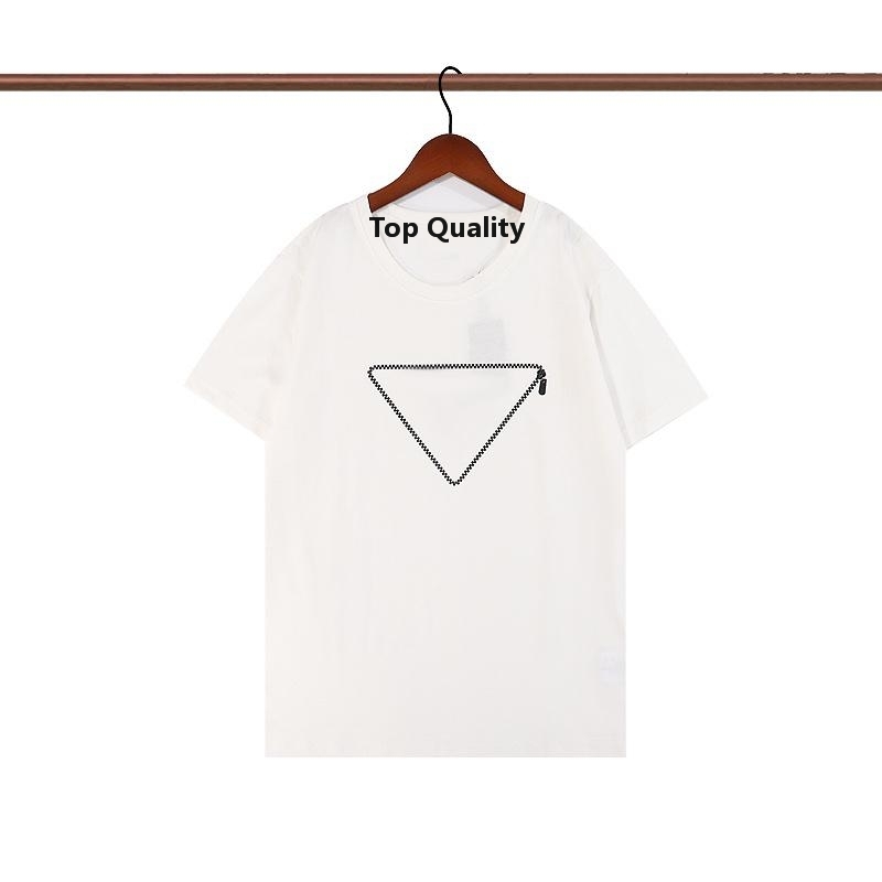 

Summer Menshion TSHIRT Designers Men Tops Letter Print Clothing Triangle Sign Black White Tees Short Sleeve Womens Casual Hop Hop Stree