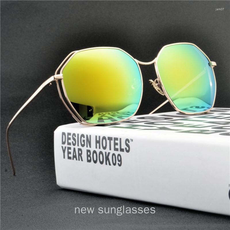 

Sunglasses Vintage Wome Rimless Sun Glasses Men Designer One Piece Pink Mirror Eyewear UV400 NXSunglassesSunglasses