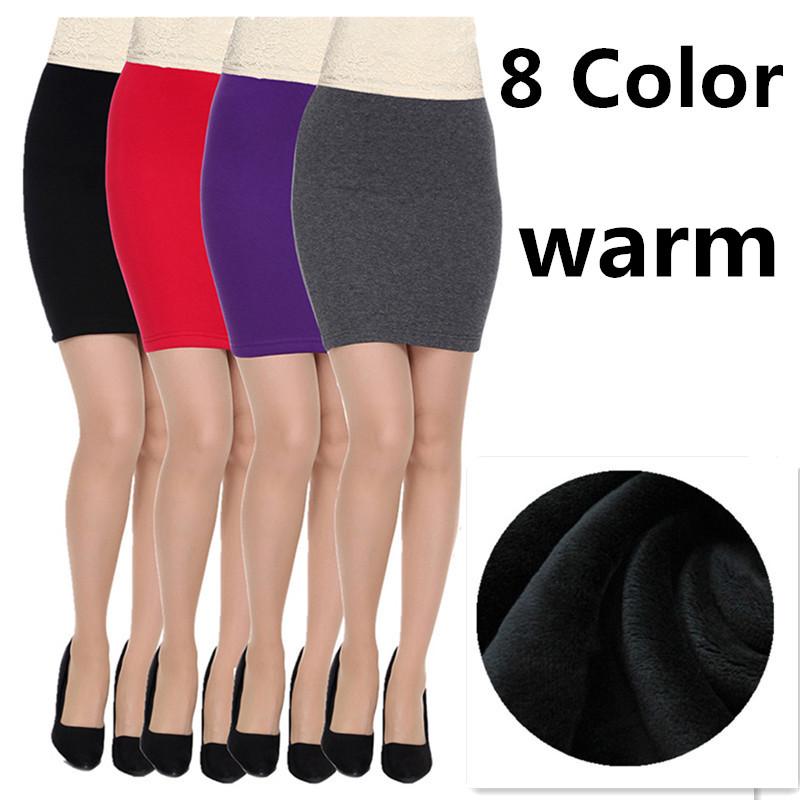 

Skirts Autumn Winter Women Office Formal Pencil Casual Sexy Slim High Waist Warning Bottoms, Black