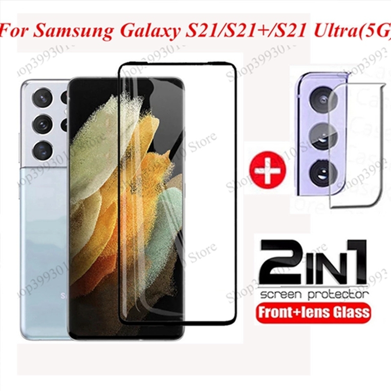 

2in1 Tempered Glass For Samsung Galaxy S21 Ultra 5G Lens Screen Protector for Plus S 21 film glass