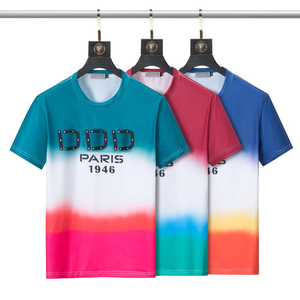 

Paris Mens Womens Designer T shirts Printed Fashion man T-shirt Top Quality Cotton Casual Tees Short Sleeve Luxury Hip Hop Streetwear TShirts rich and colorful B23