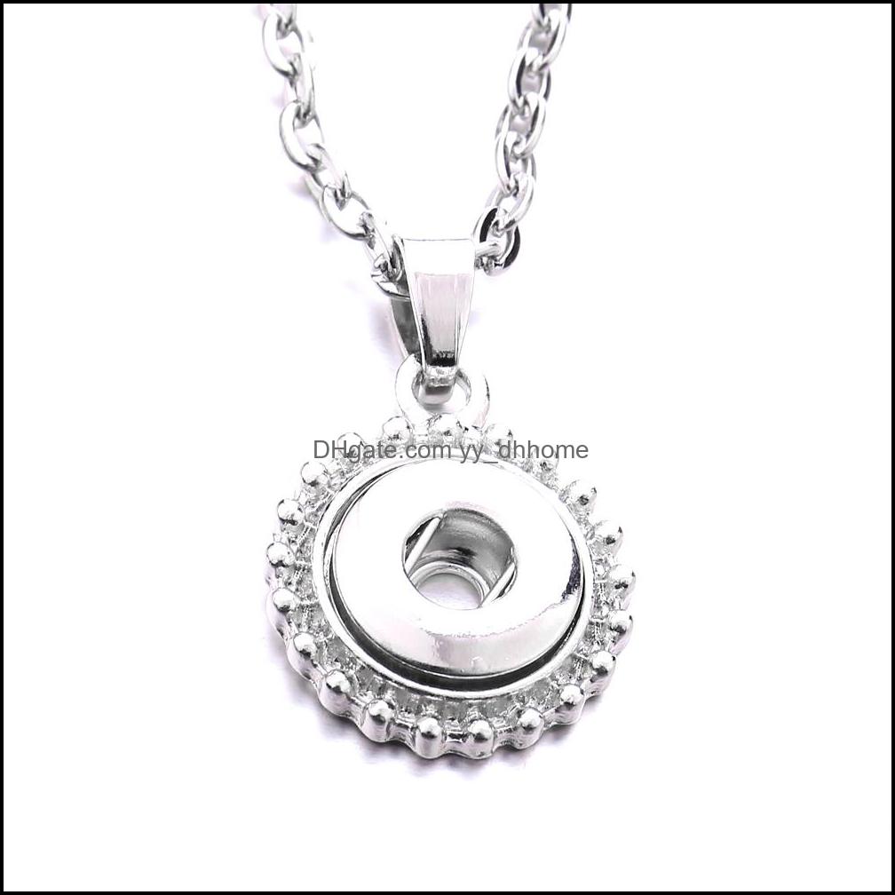 

Pendant Necklaces Pendants Jewelry Sier Plated 12Mm Snap Button Necklace For Women Ginger Snaps Buttons Drop Delivery 2021 X59Uq